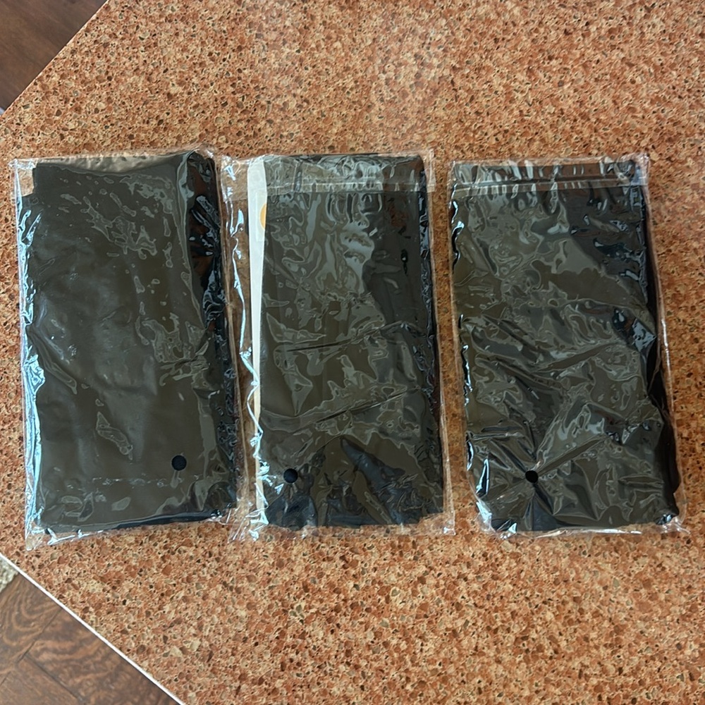 3 Pair Vintage Pull-on Pantyhose, Sheer Black, Women’s Medium NEW